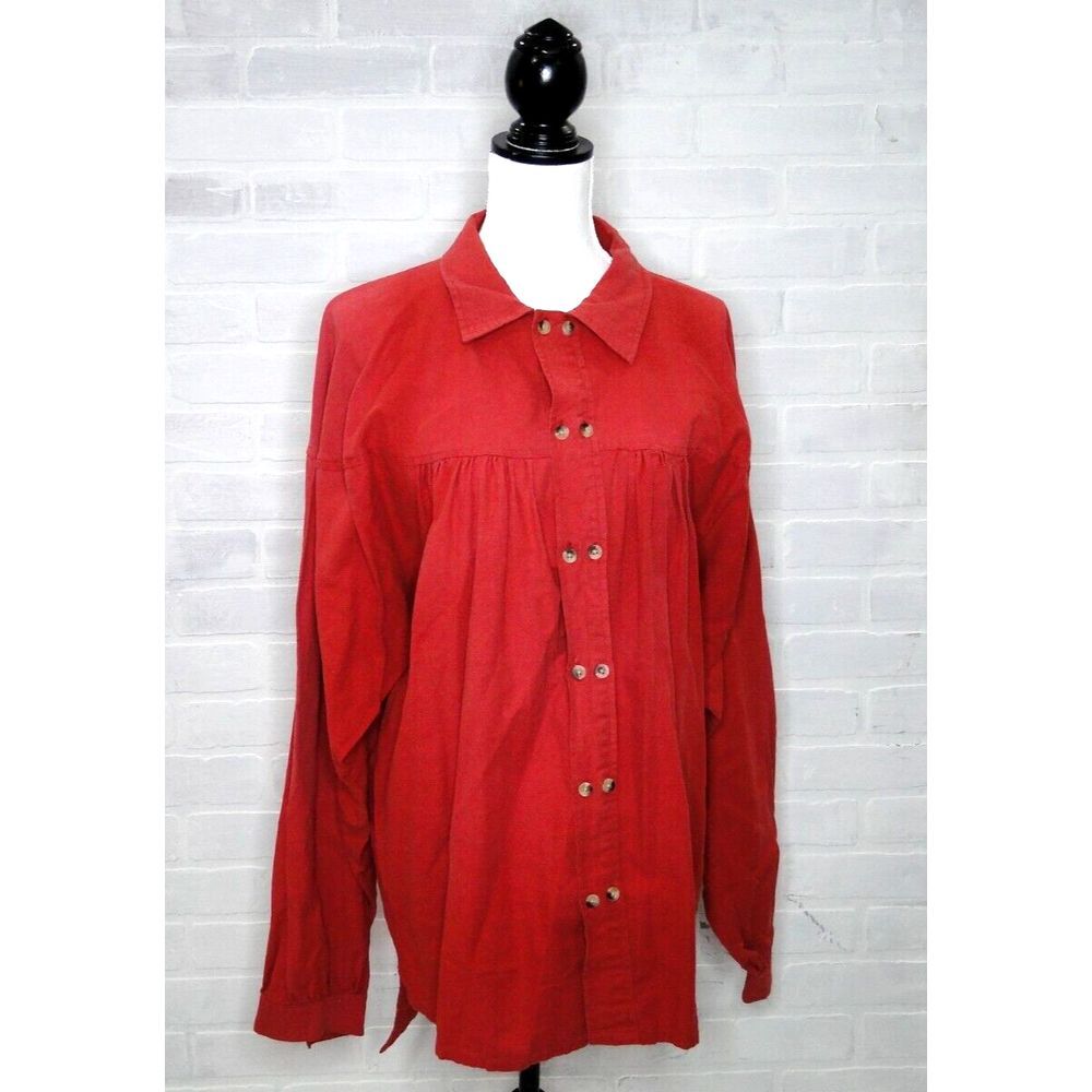 Scully Western Shirt Red Cowboy Button Down Double Button Long Sleeve XXL VTG